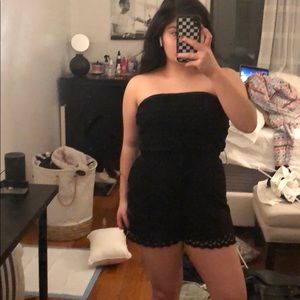 Cute, black lace romper
